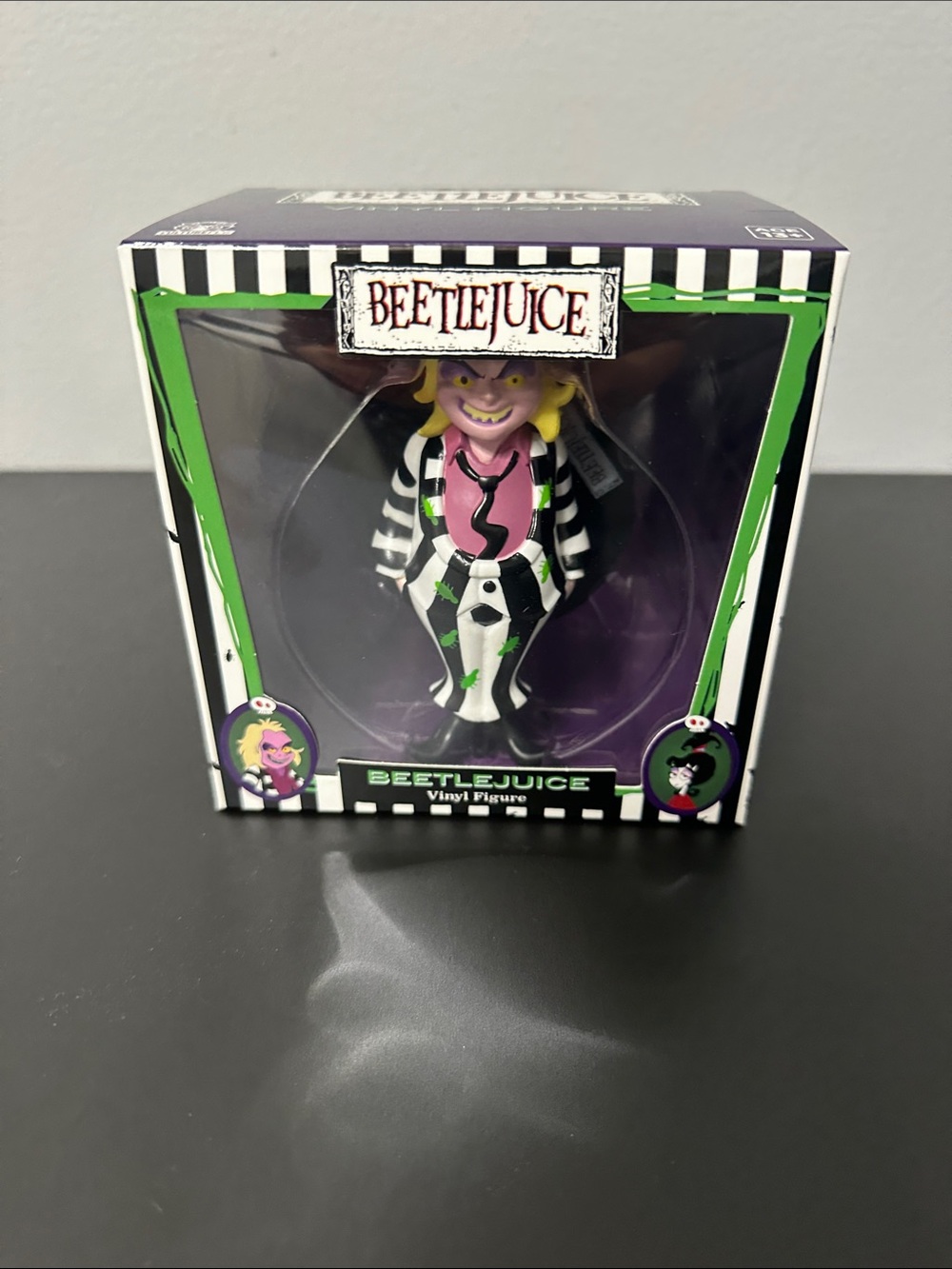 Beetlejuice Vinyl Figure - Pink & Black Striped Suit